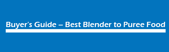 Buyers Guide – Best Blender to Puree Food