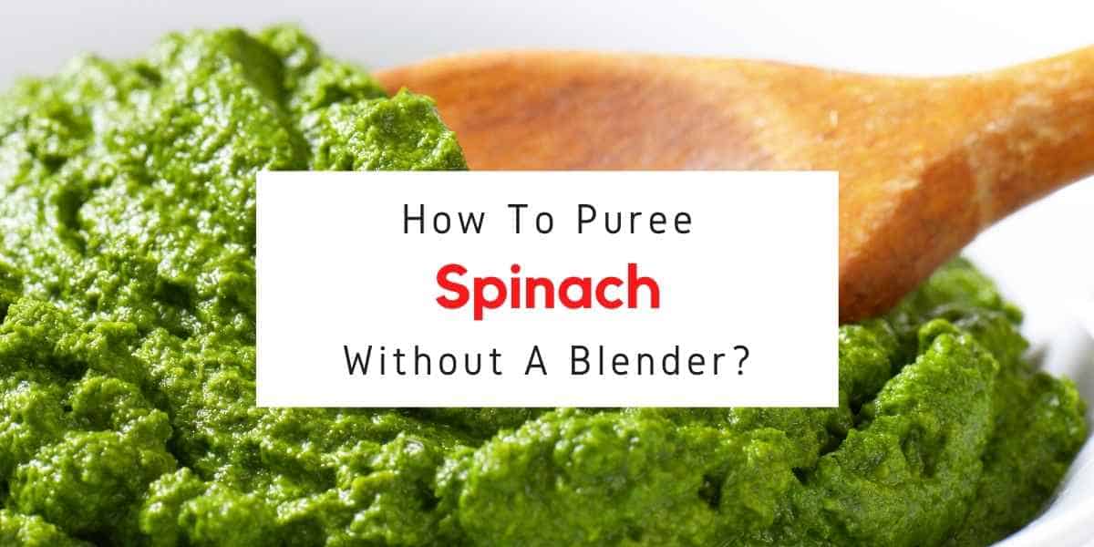 text reading how to puree spinach without a blender