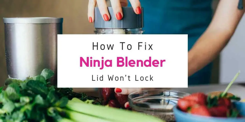 how to lock the lid on a Ninja blender