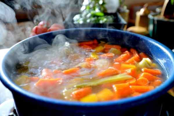picture of hot soup prepared in Ninja blender