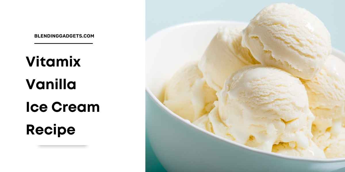vanilla ice cream in Vitamix