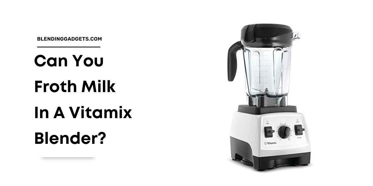 can you froth milk in a Vitamix blender