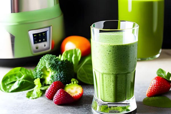 green smoothie prepared using a Ninja blender