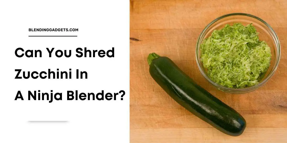 can you shred zucchini in a ninja blender